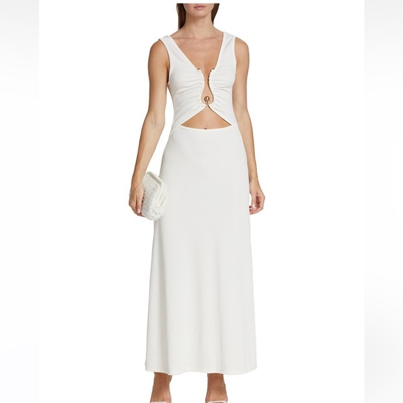 CHRISTOPHER ESBER PLUNGE NECKLINE POLAR ORBIT DRESS - Picture 3 of 13